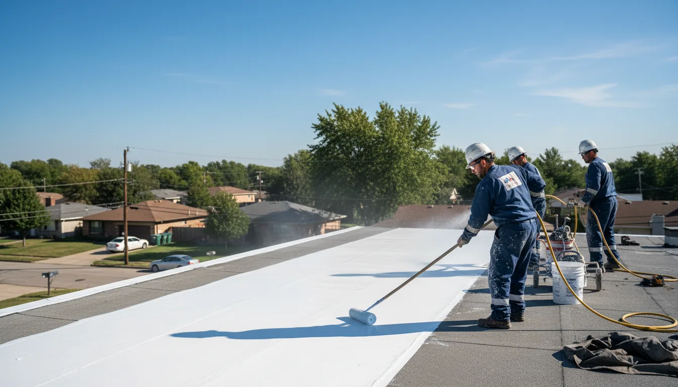 Commercial roof coating in Huggins, MO near me